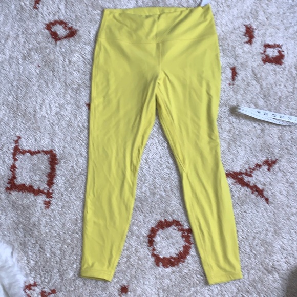 Lululemon-Sz 14- High Rise Double Lined Aligns- 28” Inseam- Soleil - Picture 2 of 14